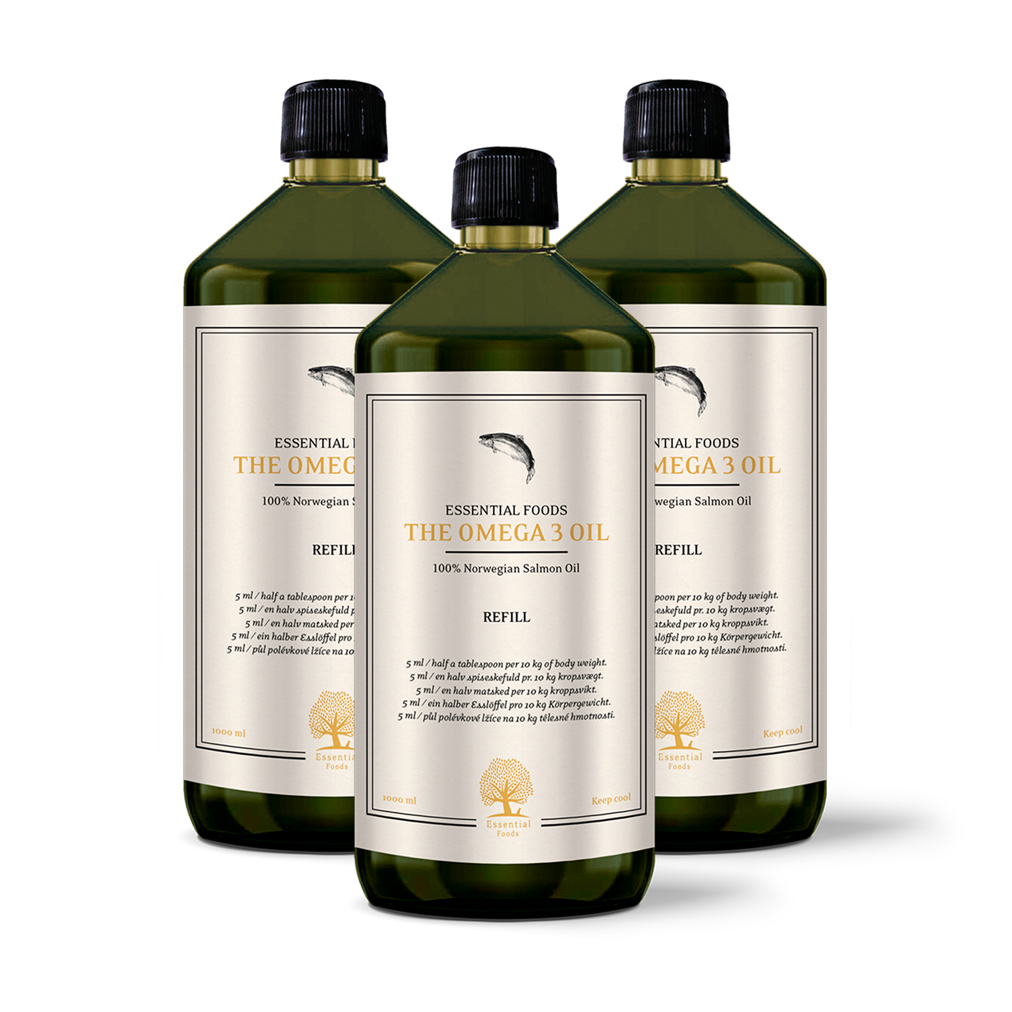 THE OMEGA 3 OIL, 1L x 3